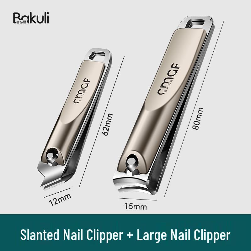 German Angled Nail Clippers - Large, Portable Manicure & Pedicure Scissors Set