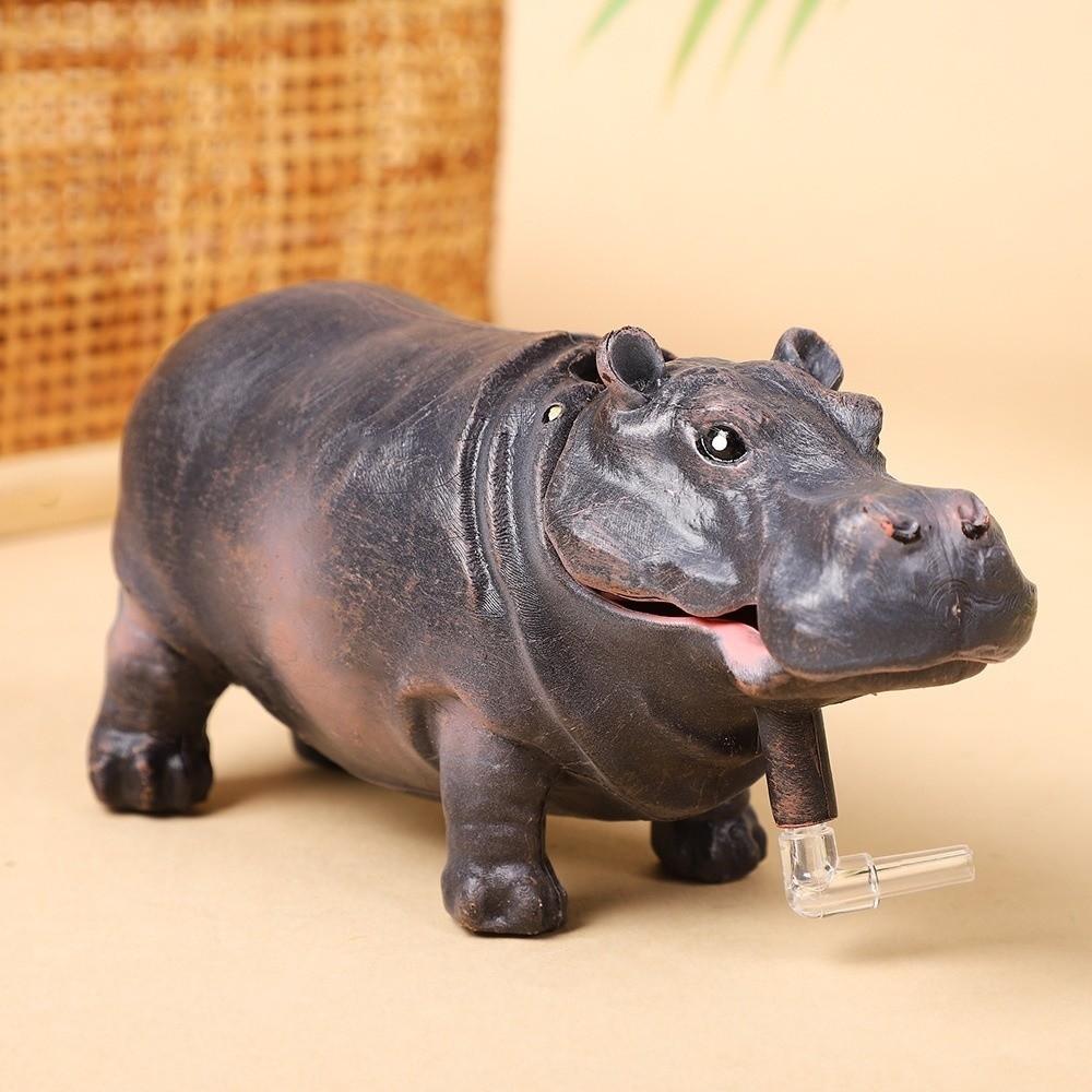 Realistic Hippo Oxygen Pump Efficient Aquarium Hippo Ornament Aquarium Accessories