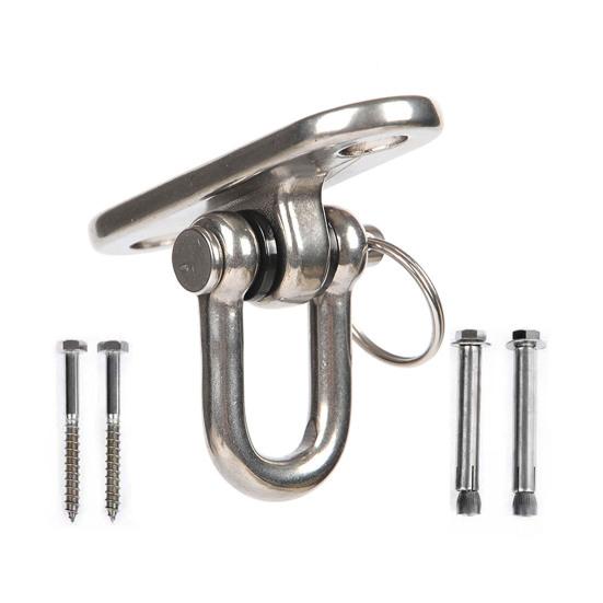 1 Set Ceiling Hook Strong Load-Bearing High Strength Rotatable Not Easily Deformed Simple Installation Rustproof Hammock Chair Sandbag