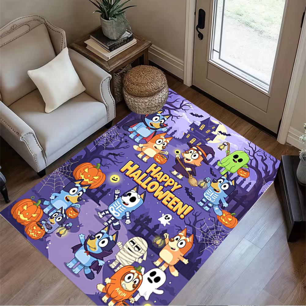 Bluey Friends Adventure Floor Mat Suitable for Kitchen Decorate room Foyer Living Rooms Antislip Carpet Anime Office Decor Best for Christmas