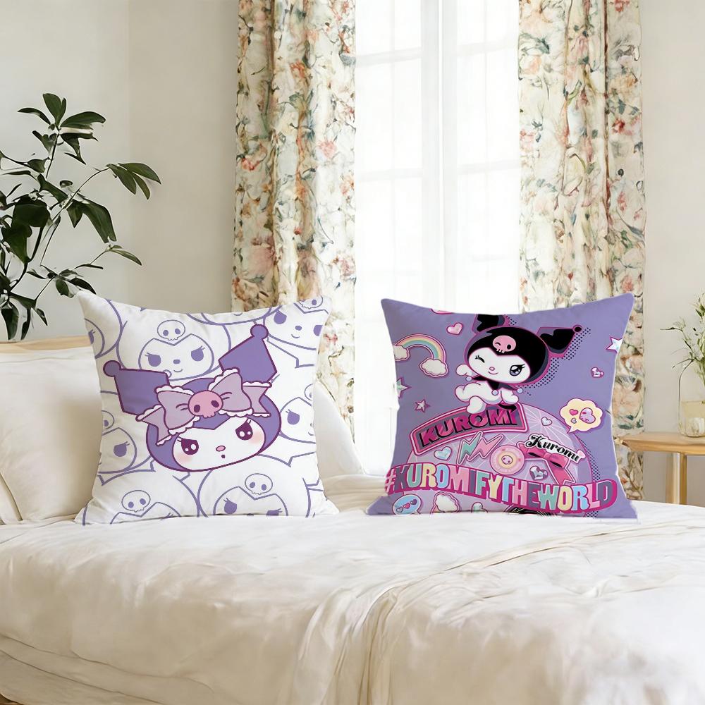 K-kuromi-i Cute Cartoon Cushion Cover For Pillow Printing Sofa Decoration Home Car Room Coffee Shop Office Nordic Simplicity