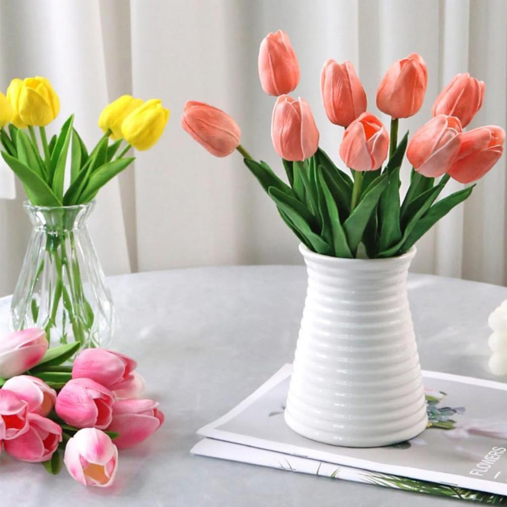 10/20pcs Artificial Flowers Realistic Tulip Hot Sales Home Decoration Wedding Garden Garland Bride Mother's Day Bouquet Diy Gift