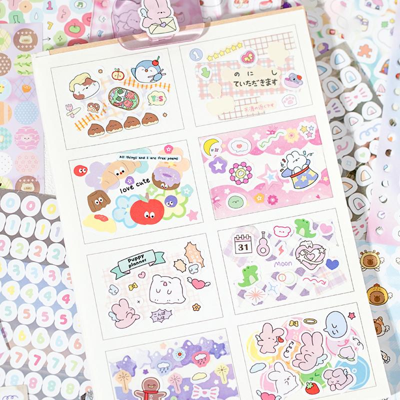 30sheets/book Stickers Book Love Notes Series Decorative Collages Phone Cases Notebooks Envelopes Scrapbooks Cups DIY Sticker