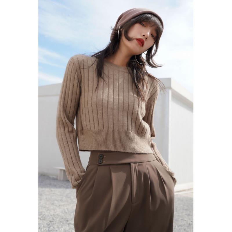 

Женский вязаный свитер свободного кроя с круглым вырезом - Осенне-зимний стиль S [Recomm. ≤ 95 catties] хаки