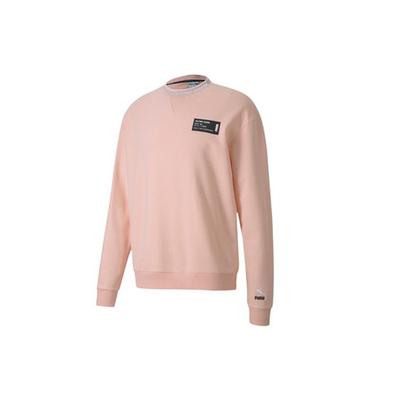 Culture Maker Strickkragen Unifarben Figurbetont Pullover Sweatshirt Herren Sweatshirt Rosa 597910-54