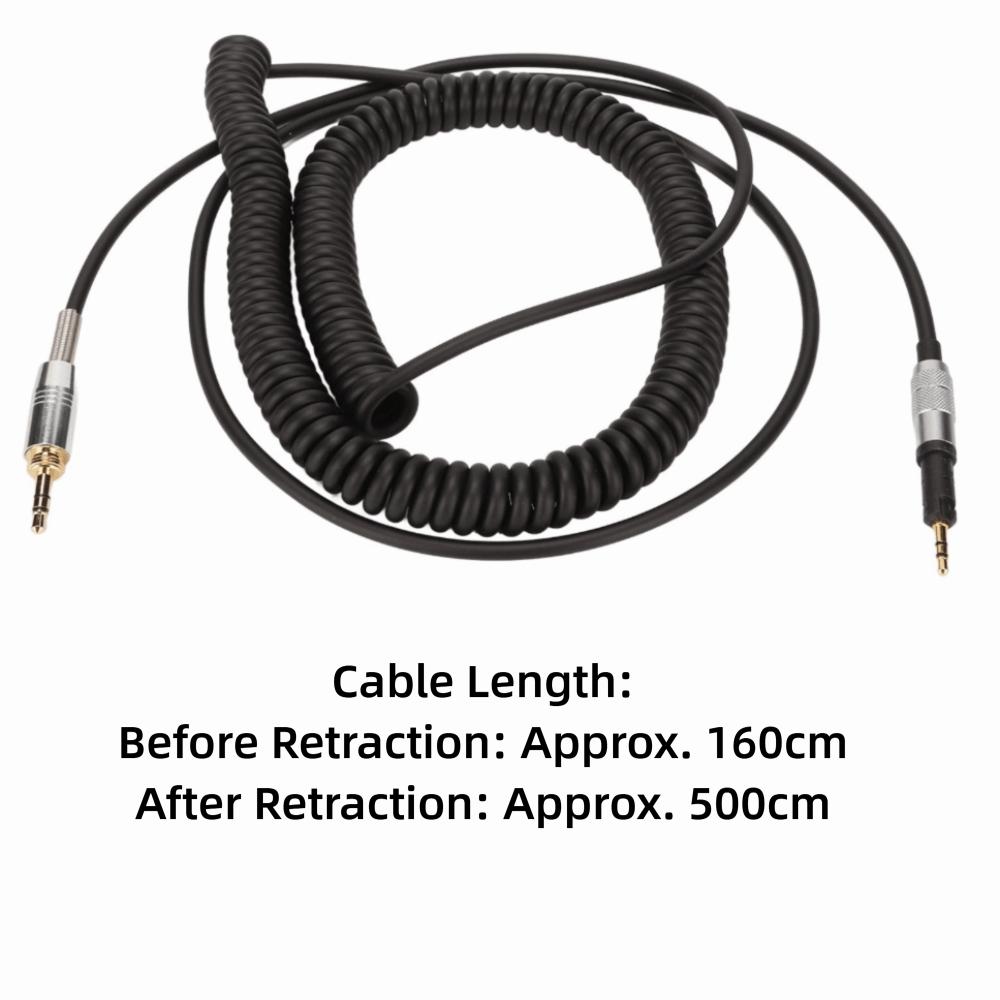 3.5mm To 2.5mm HiFi Coiled Cable for Sennheiser HD6 HD7 HD8 HD515 HD518 HD558 HD598 Home