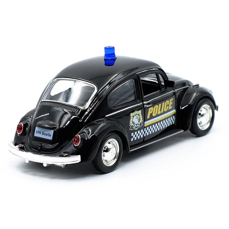 Policajný chrobák v mierke 1/36 1967 Policajný model auta zo zliatiny tlakového odliatku s vyťahovacím chrbtom pre deti Darčeky Kolekcia hračiek