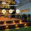 Solar Stair Riser Lights Waterproof Wall Mounted LED for Outdoor Steps Balcony Fence and Garden Accent Lighting