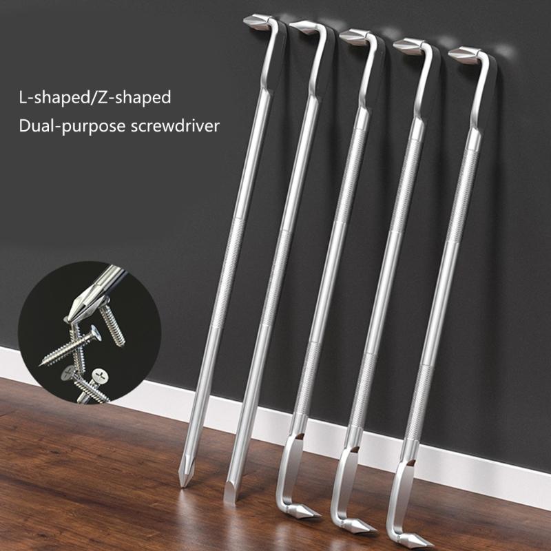 Nonslip Grip L Shape Double Ended Screwdriver High Strength Alloy Steel Ergonomic Handle For Tight Space Precise Work