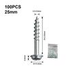 100pcs Pocket Hole Screws Set Screw Tool 20mm Pocket Hole Screws Rust Resistance Zinc Coating Case-Hardened Steel