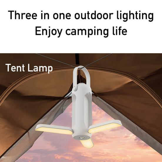 Rechargeable Camping Lantern Wide-Range Beam Super Bright High Lumens Outdoor LED Flashlight Foldable Lantern