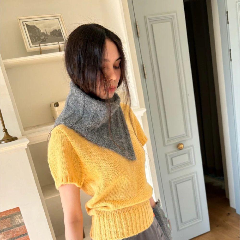 Soft Wool Neck Gaiter Windproof Neck Warmer Versatile Women's Knitted Scarf for Women