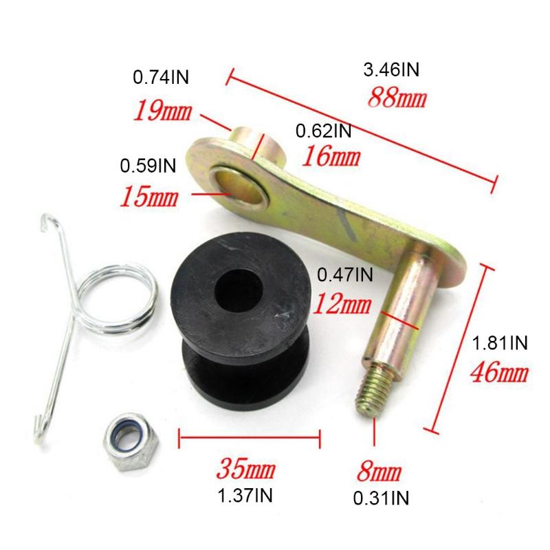 A Set Heavy Duty Chain Roller Tensioner with Spring+Rollers Suitable for Adjusting Motorcycle Mini Bike Chains