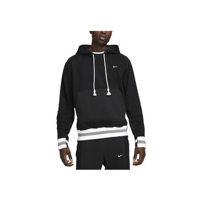 Sweat à capuche de basketball Dri-FIT Standard Issue Logo Motif Vintage Imprimé Color Block Rayé Séchage Rapide Homme sweats à capuche Noir FB6931-010