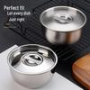 304 Stainless Steel Steamed Egg Bowl with Lid for Babies - Steamer, Stew Pot, and Soup Use