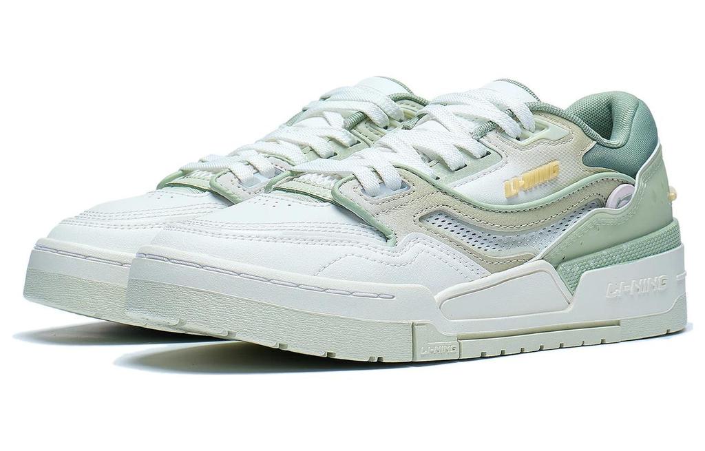 Li Ning 001 BTC Prm Textile, Synthetic Leather Slip Resistant Abrasion Resistant Low Top Skateboard Shoes Women's AGCT068-2