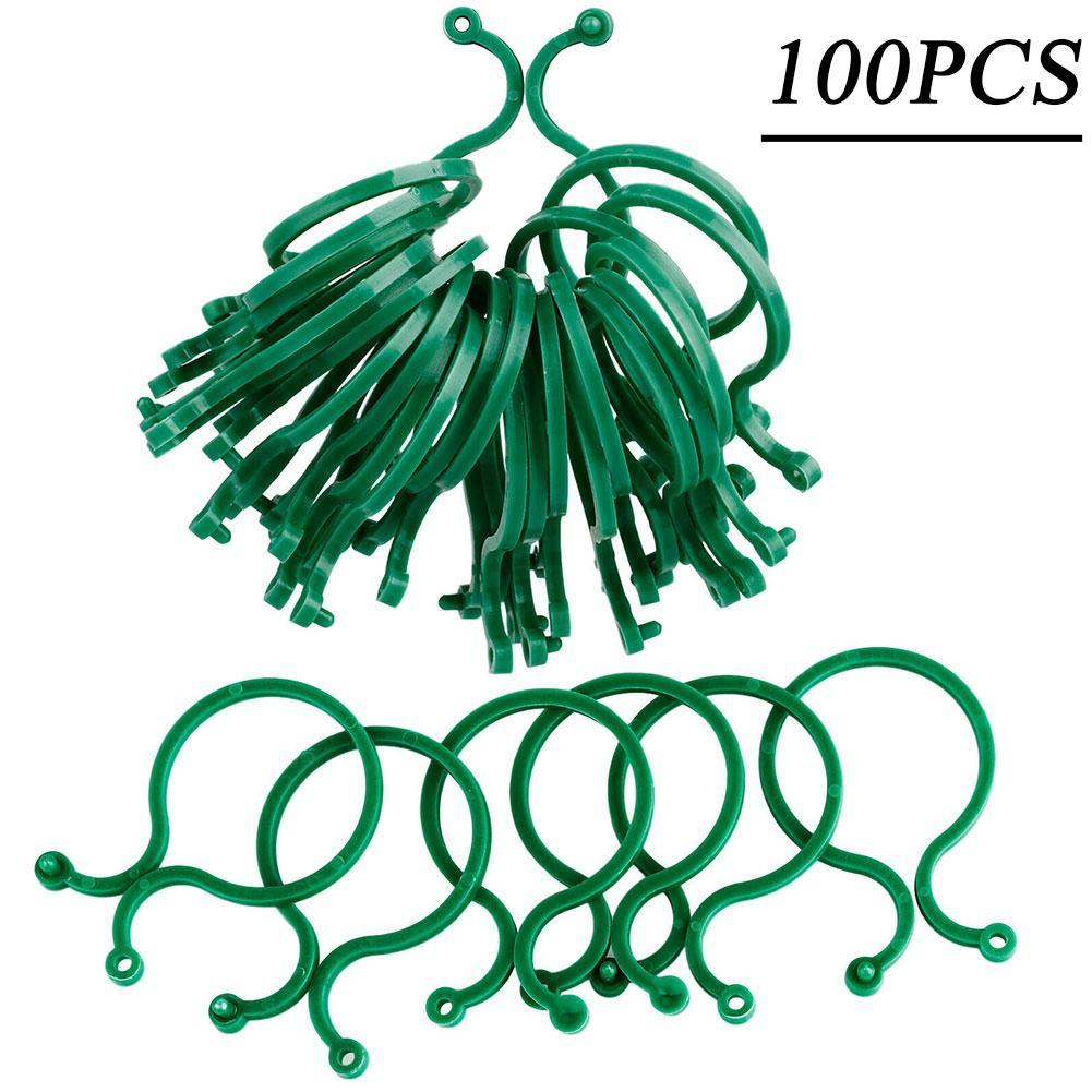 100pcs Horticultural Plastic Fixing Buckle Tool, Vine Hook Climbing Vine Buckle, Convenient Stem Binding Bracket Accessories