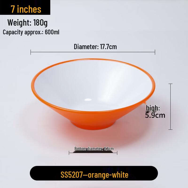 Nordic Style Melamine Conical Ramen Bowl