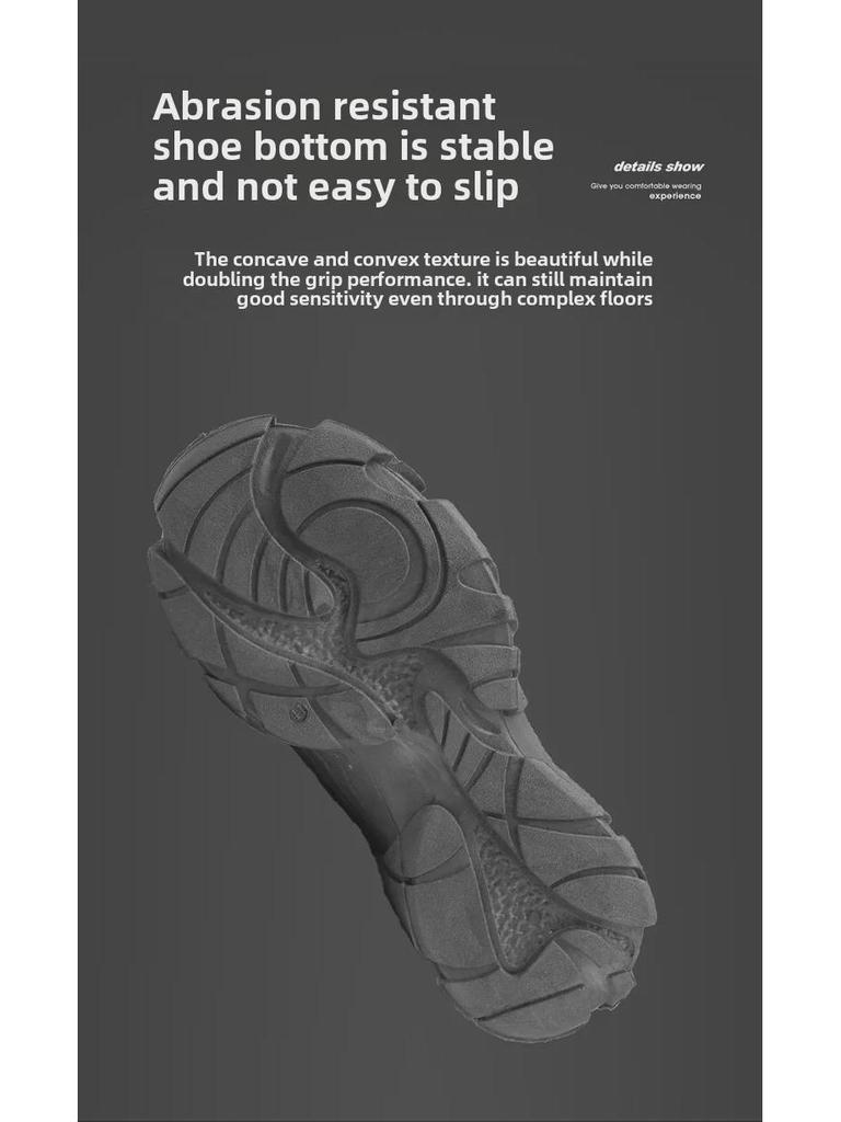 Men's 2024 Autumn High-Top Waterproof Non-Slip Work Boots with Velvet Lining