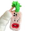 Green Hair Plush Warm Phone Case Is Suitable for Apple 16promax Lens Holder 13/12PRO Anti-drop 11.