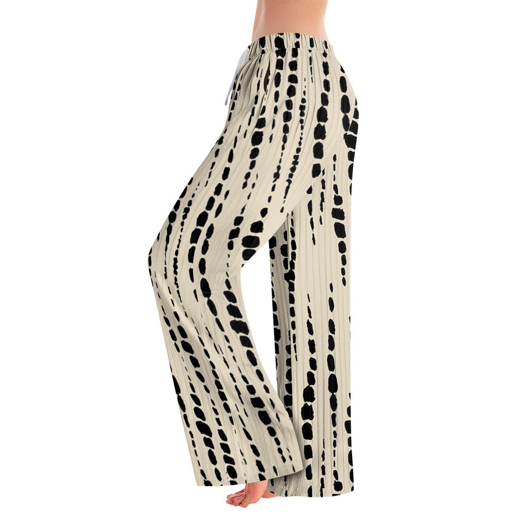 Pajama Pants, Sleepwear, Casual Drawstring Elastic Waist Pants, Comfortable Straight-leg Loose Pants