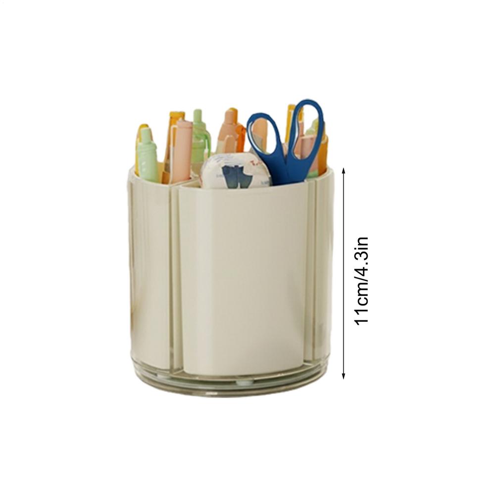 Органайзер для ручек для стола, вращающийся на 360 градусов, многосекционный вращающийся настольный органайзер, подставка для карандашей для кистей для макияжа, канцелярских товаров