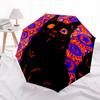 1pc Psychedelic Cat Automatic Open/Close Umbrella Compact Folding Umbrella, All-Season Portable Umbrella for Women/Men289
