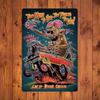 Metal Poster Tin Sign Rat Fink Cartoon 8x12 Inches Vintage Wall Decor for Home Garage Bar Man Cave