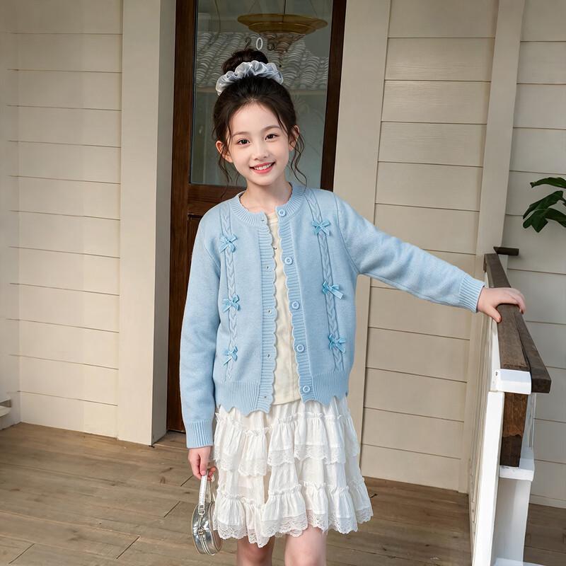 Gestrickter Cardigan im Prinzessinnen-Stil für Mädchen