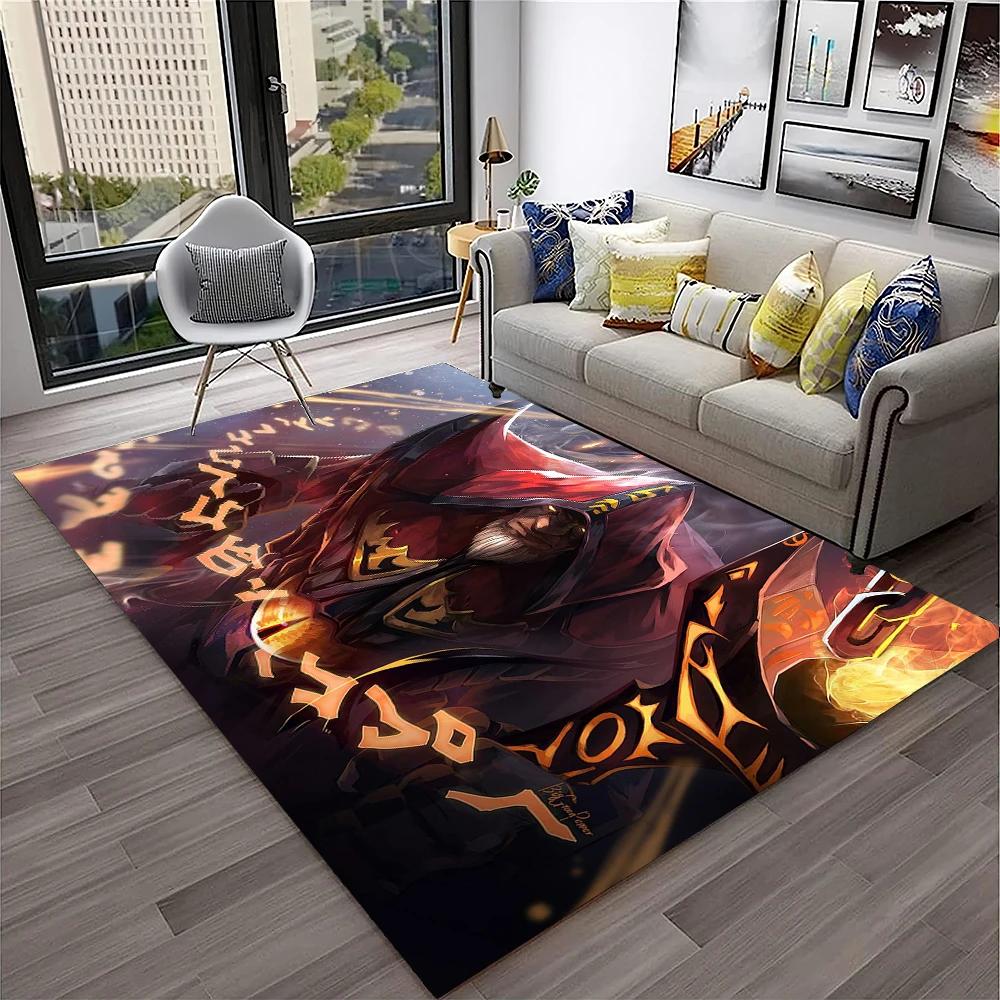 3D Klassiker Spiel Dota2 Gamer HD Teppich für Zuhause Wohnzimmer Schlafzimmer Sofa Fußmatte Dekor, Kinder Spielbereich Teppich Rutschfeste Bodenmatte