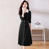 Women's Elegant Long-Sleeve Dress - 2023 Spring/Autumn Fashion, Slim Waist & Skirt.
