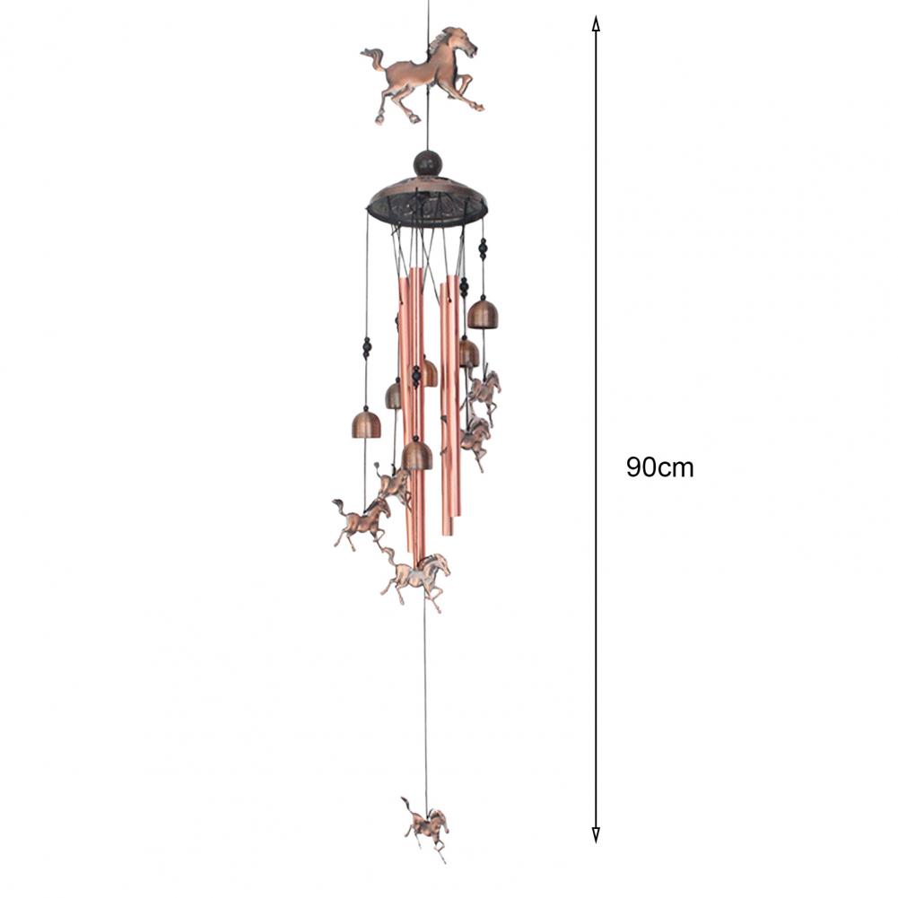Metal Wind Chimes Handmade Running Horse Wind Chime Retro Wind Chime With Bells For Home Indoor Garden Patio Yard Decor Quality