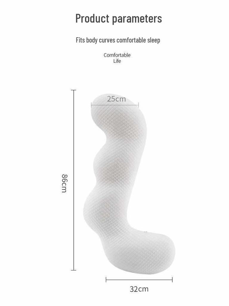 Memory Foam Body Pillow for Teens & Adults - Side Sleeper, Removable & Washable Cover, Long Leg-Clamping Design