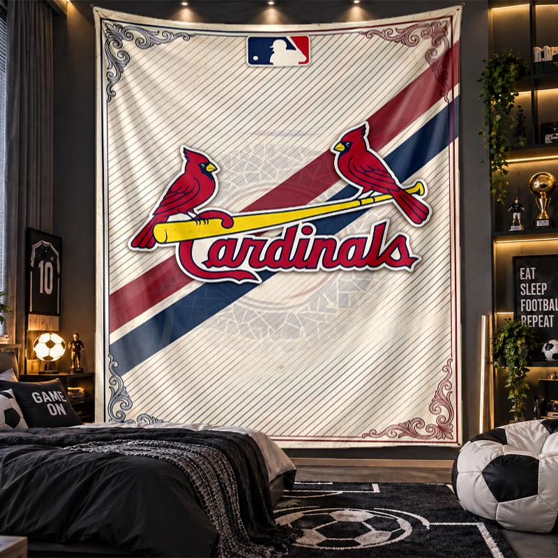 Wall Hanging Tapestry St. Louis Cardinals Print Cloth for Living Room Bedroom Home Decor