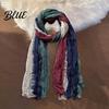 Unisex Fashion Shawl Neck Wrap Pleated Warm Gradient Design Scarf Two-Color Bow Tie Cold Weather