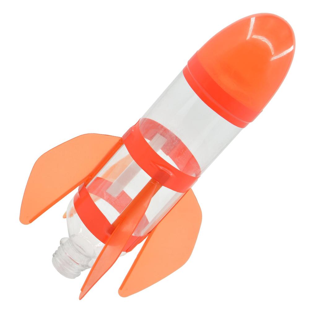 Water Rocket Kit: Science Experiment Materials with Nozzle, Parachute, Launcher, and Tail