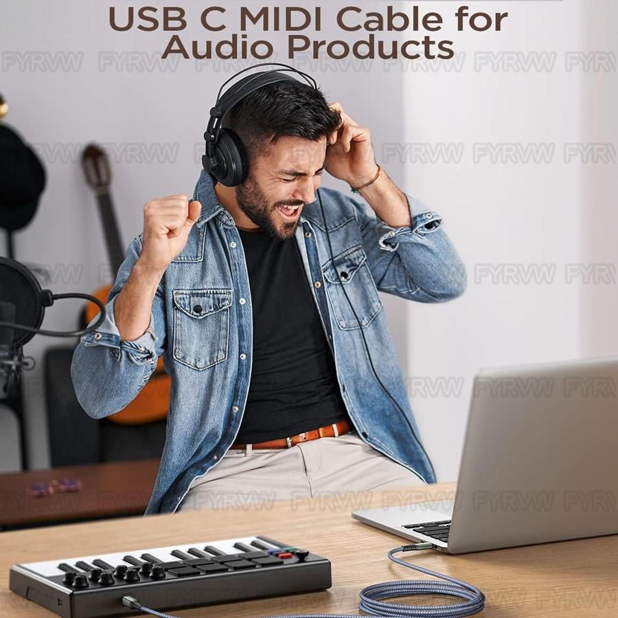 USB C Printer Cable USB B To USB C Printer Cable USB2.0 Printer Cord for MacBook Pro USB C MIDI Casio Digital Piano MIDI Cable