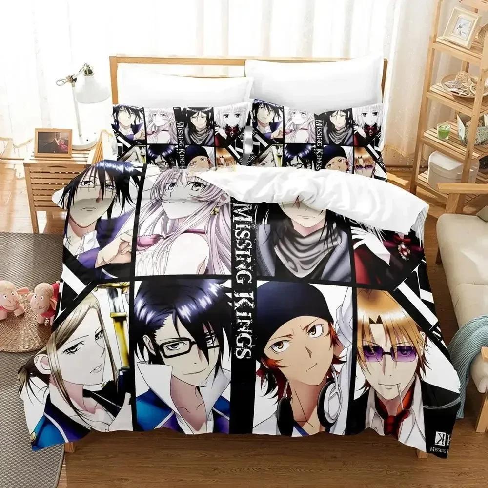 Anime K Project Mikoto Suoh No Blood! No Bone! No Ash! Bedding Set Single Twin Full Queen King Size Bed Set Adult Kid Bedroom