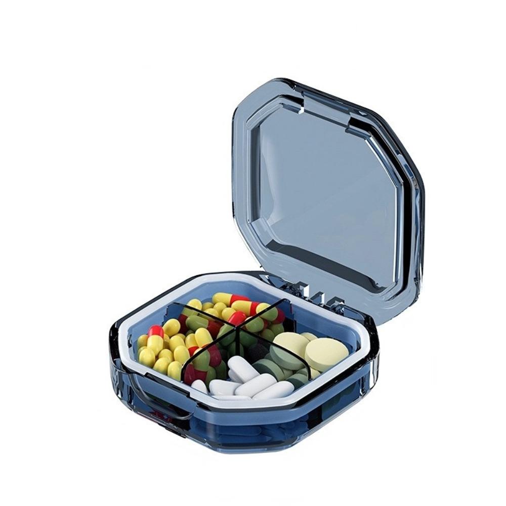 

New Hot Small Portable Premuim Pill Storage Organizer Container 4/6 Grids Box Case for Vitamins Supplements Fish Oils Medicine