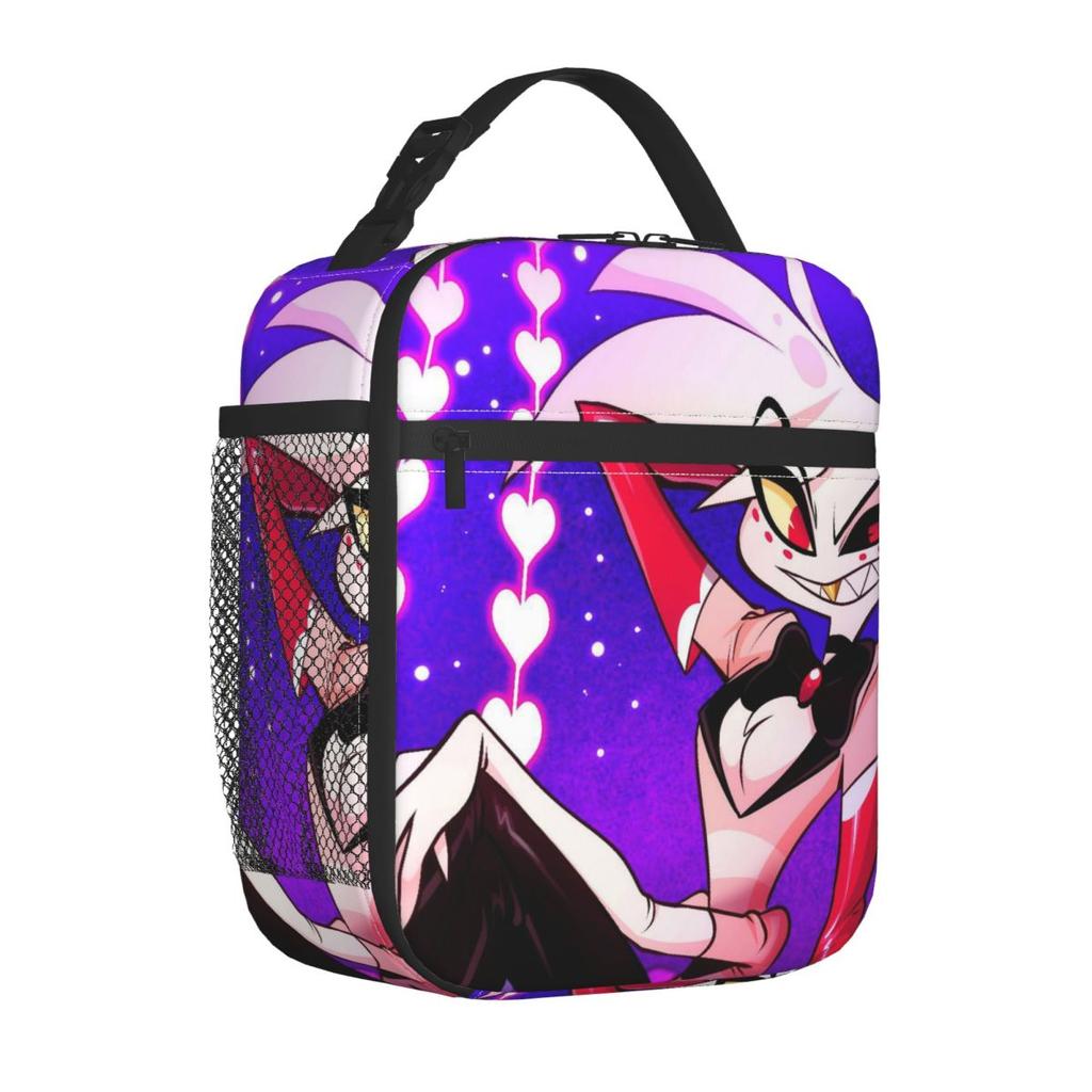 Hazbins Hotels Angel Dusts Insulated Lunch Bag Food Container Portable Cooler Thermal Lunch Boxes For Work