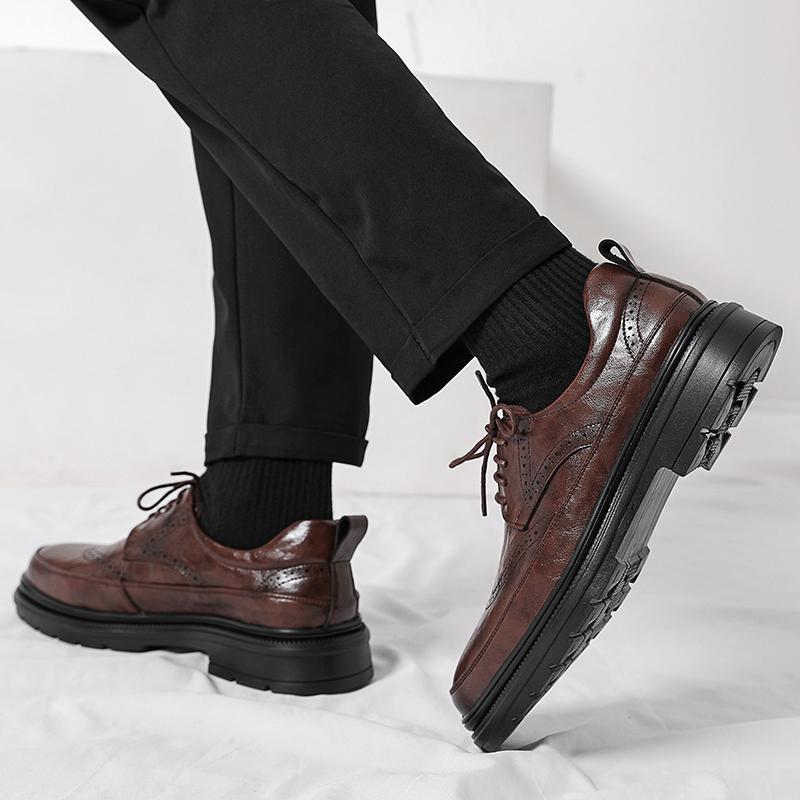 Hot Selling New Models Brogue Business Men's Shoes Trendy and Versatile Styles Wedding Office Outdoor Party Stroll Men's Shoes