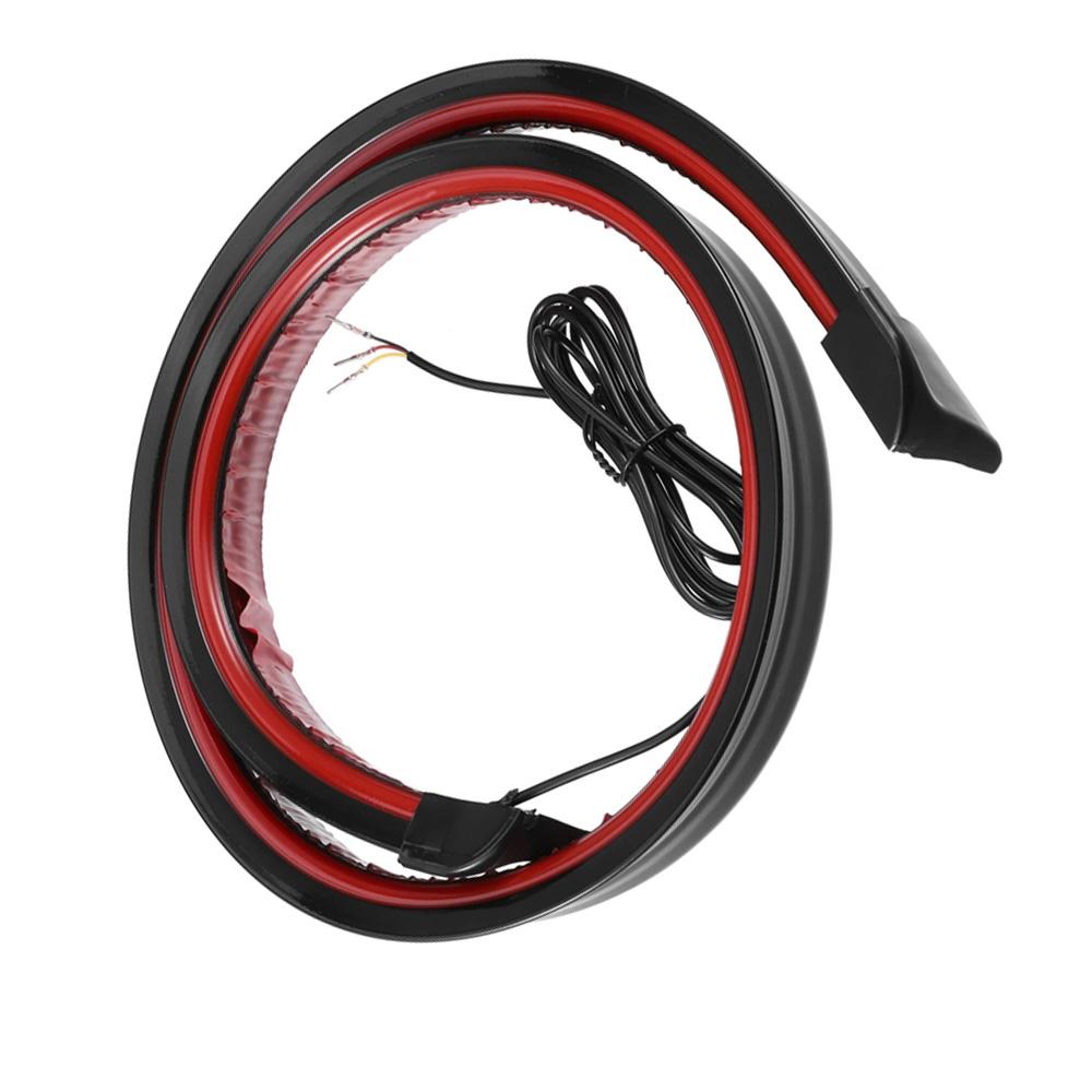 120cm Car Led Spoiler Light Third Brake Light Driving Warning Stop Lamp Carbon Fiber Rear Spoiler LED Strip 12V