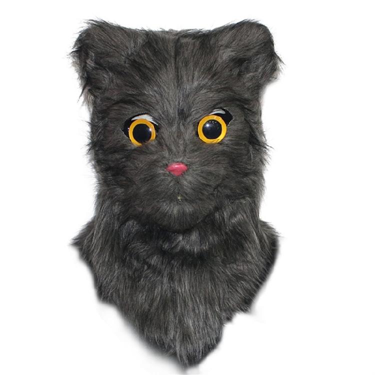 Maschera da Gatto Realistica con Bocca Mobile Maschera Animale con Testa Mobile Costume Cosplay