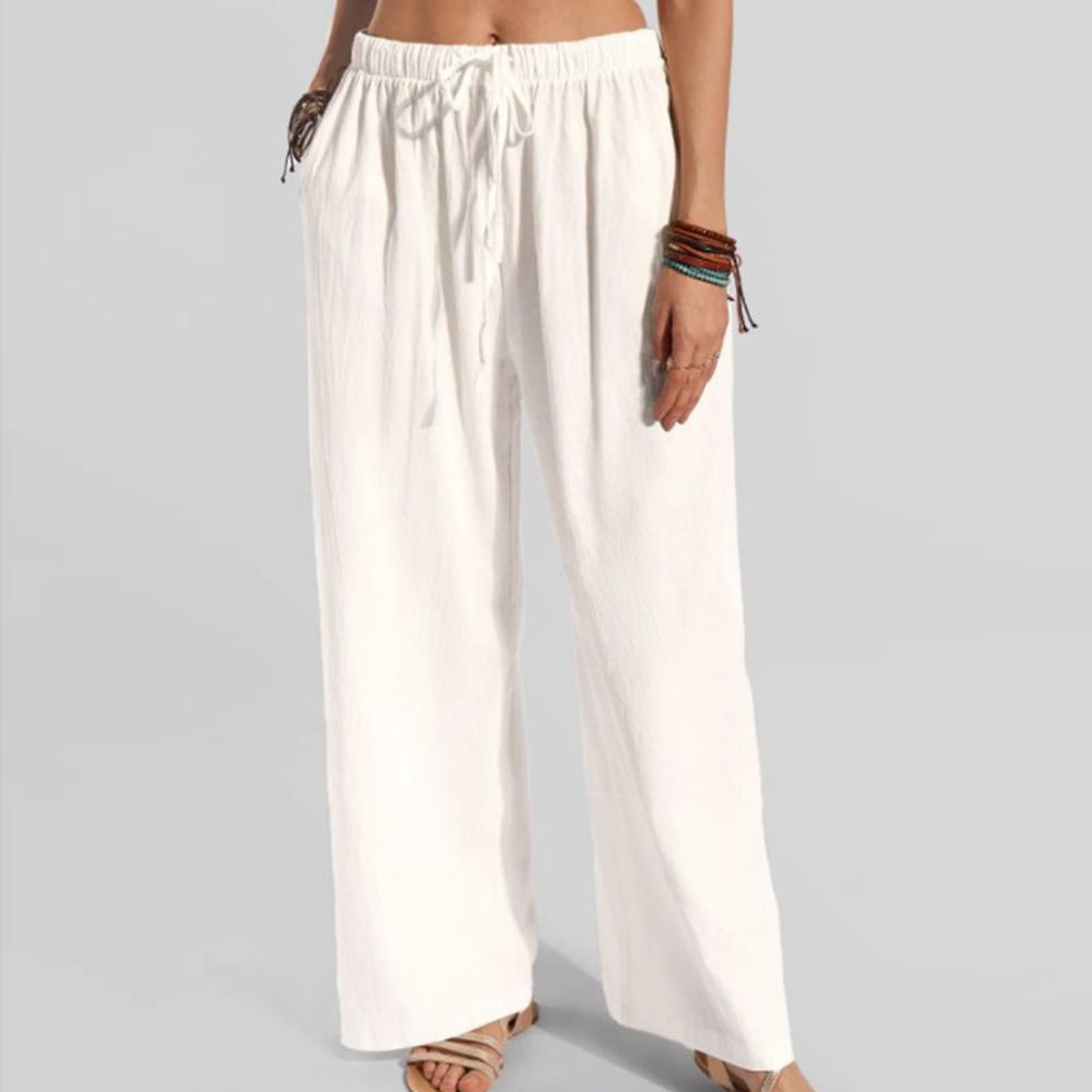 

Модные женские однотонные свободные и удобные карманные брюки для отдыха S