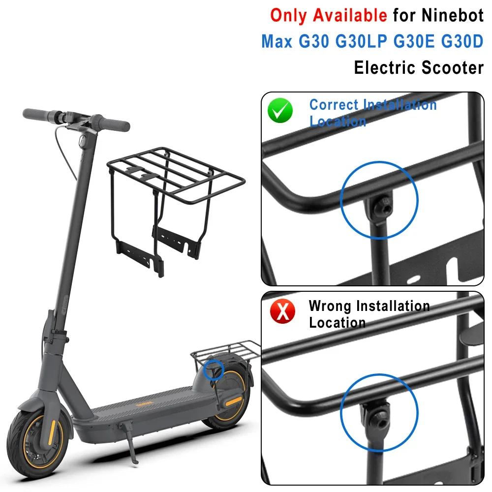 Luggage Cargo Rack Parts For Ninebot Max G30 G30LP/D Electric Scooter Thicken Steel Folded Rear Rack Storage Shelf  Accessories