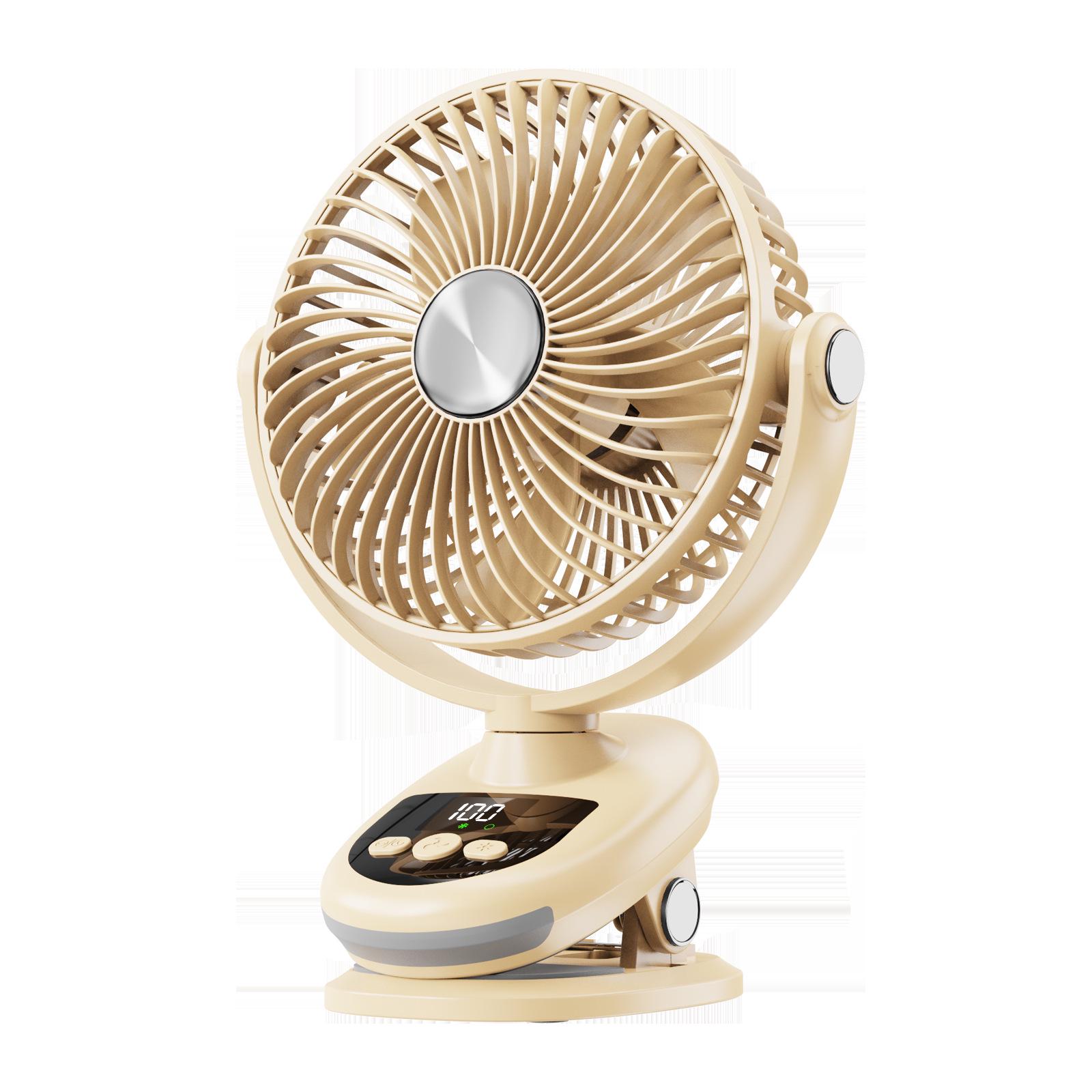 Portable Rechargeable Mini Fan, Silent Clip-On for Dorms, Office & Home 181x240x85mm