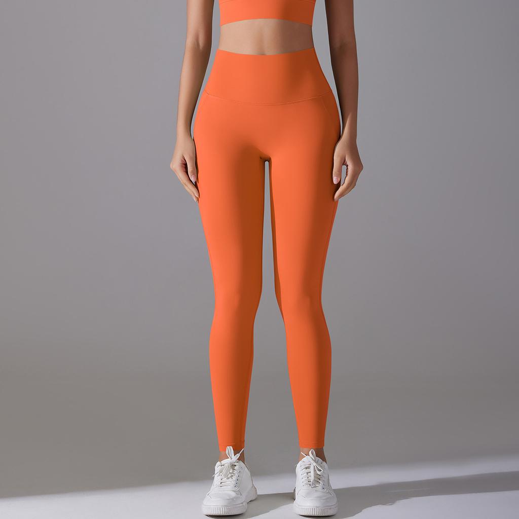 New no-wear underwear, no embarrassment line, high waist tight nude nine-point pants, sports running fitness high elastic yoga pants