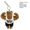 Chaveiro de Pelúcia Urso Musculoso Tanquinho Fofo Animal de Pelúcia Chaveiro Urso Engraçado Acessórios para Mochila Bolsa