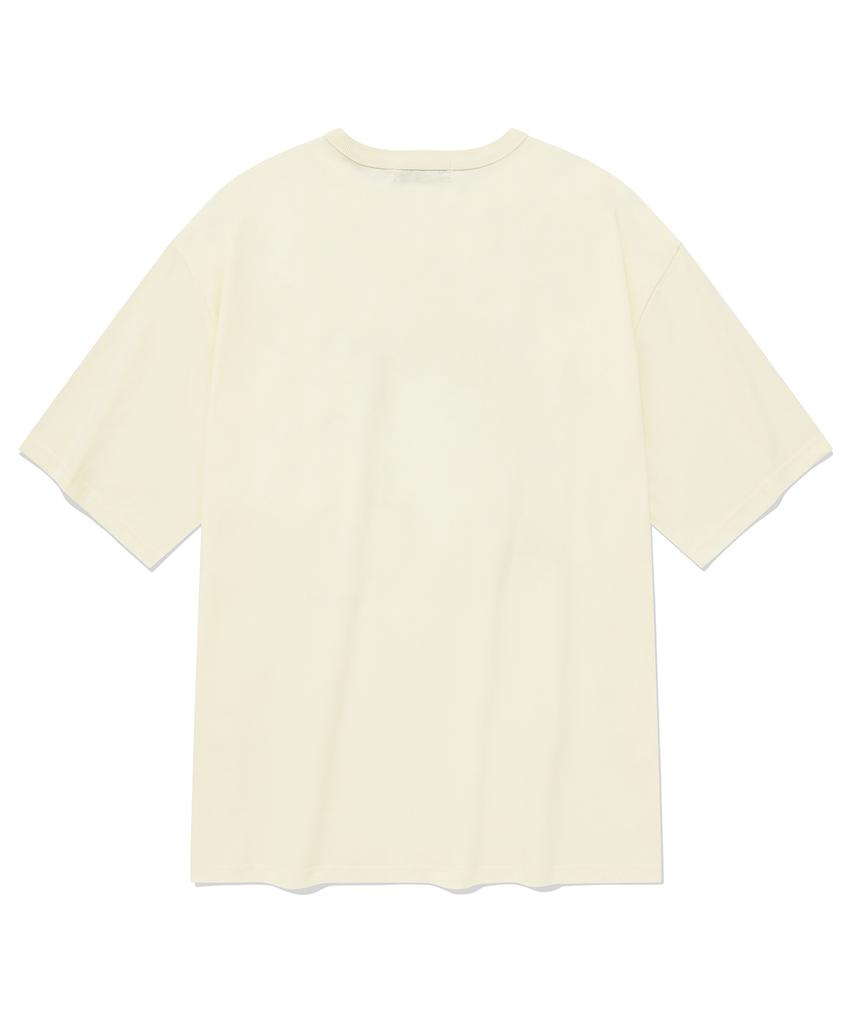 FALLETT Cubism Nero Short Sleeve T-Shirt Ivory