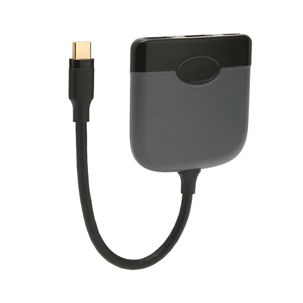 3 In 1 USB C To HD Multimedia Interface Adapter USB C To USB C USB3.0 Multi Port Adapter Compatible for Type C Devices